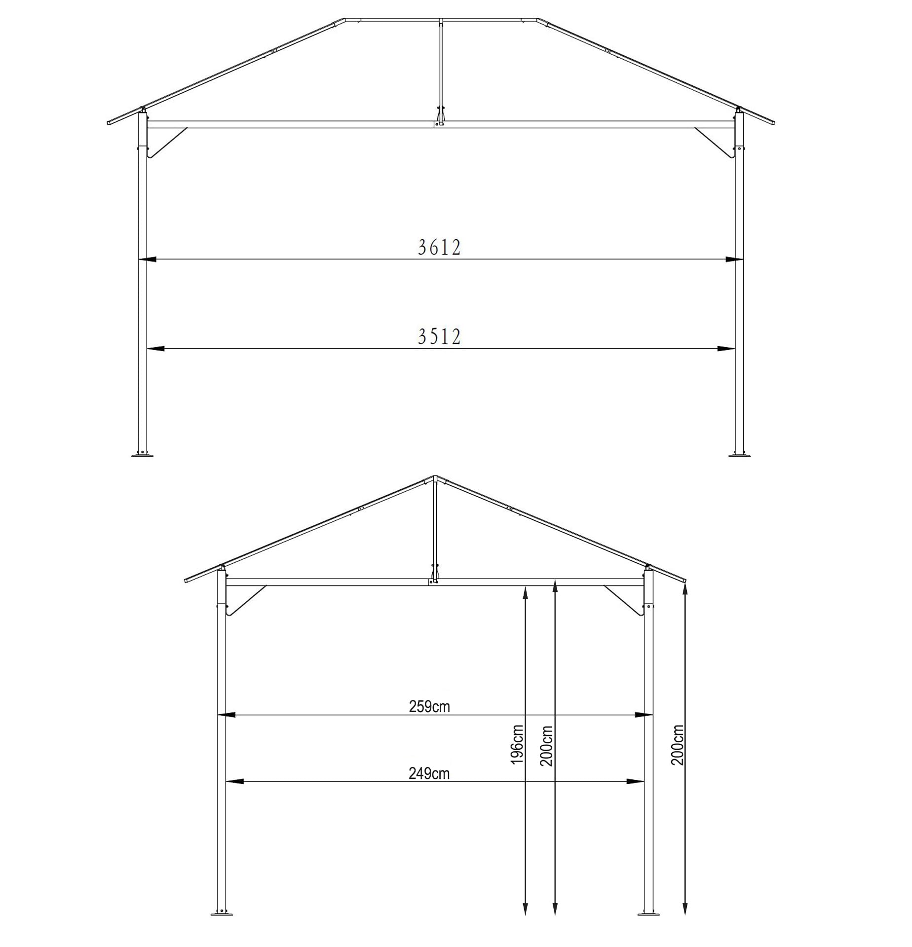 QUICK STAR Metalowy pawilon ogrodowy Nizza 3 x 4 m antyczny namiot imprezowy szary