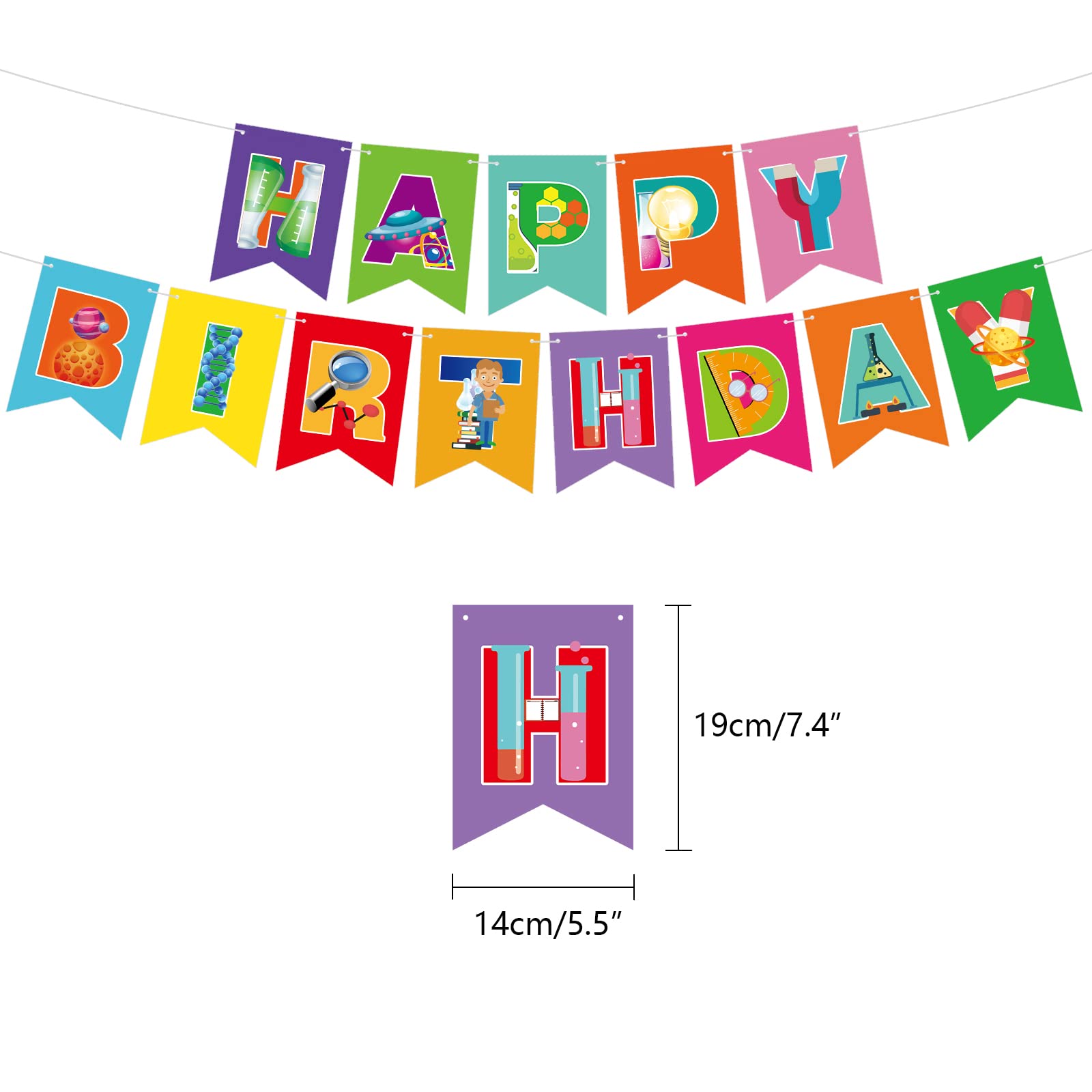 Wissenschaft Geburtstag Party Dekoration Set – Mit Banner, Backdrop, Ballons & Cake Toppers Für Jungen