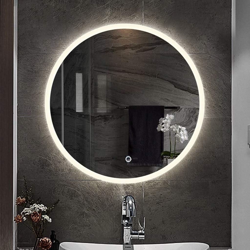 Makeup Mirror Wall Mirror Bathroom with Lights with Touch Screen Dimmable High Definition Clarity Cosmetic Mirror Lighted Makeup Vanity Mirror (Size : 90x90cm) (Size : 60x60cm)