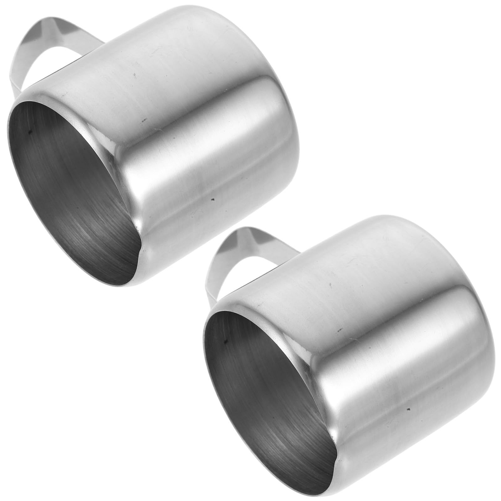 Luxshiny 2Pcs Stainless Steel Milk Frothing Pitchers 90Ml Metal Latte Steam Jug for Espresso Coffee Brewing Use