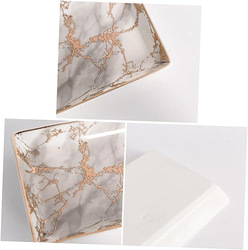 Miniatura 9 de Amosfun Decor Tray Jewelry Tray Ceramic Ring Tray Decorative Trays Trim Tray Desk Tray Earring Tray Jewelry Display Plate Ceramic Ring Plate Ceramic