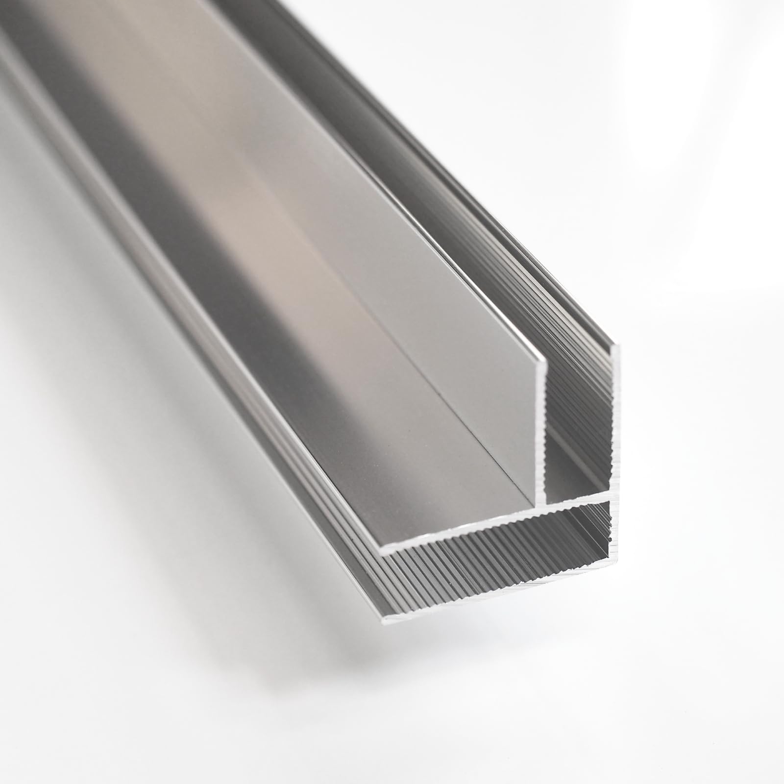 Profilé d'angle en aluminium pour paroi de douche Walk In - Raccordement de parois en verre - 8 mm - Chromé - Longueur : 200 cm