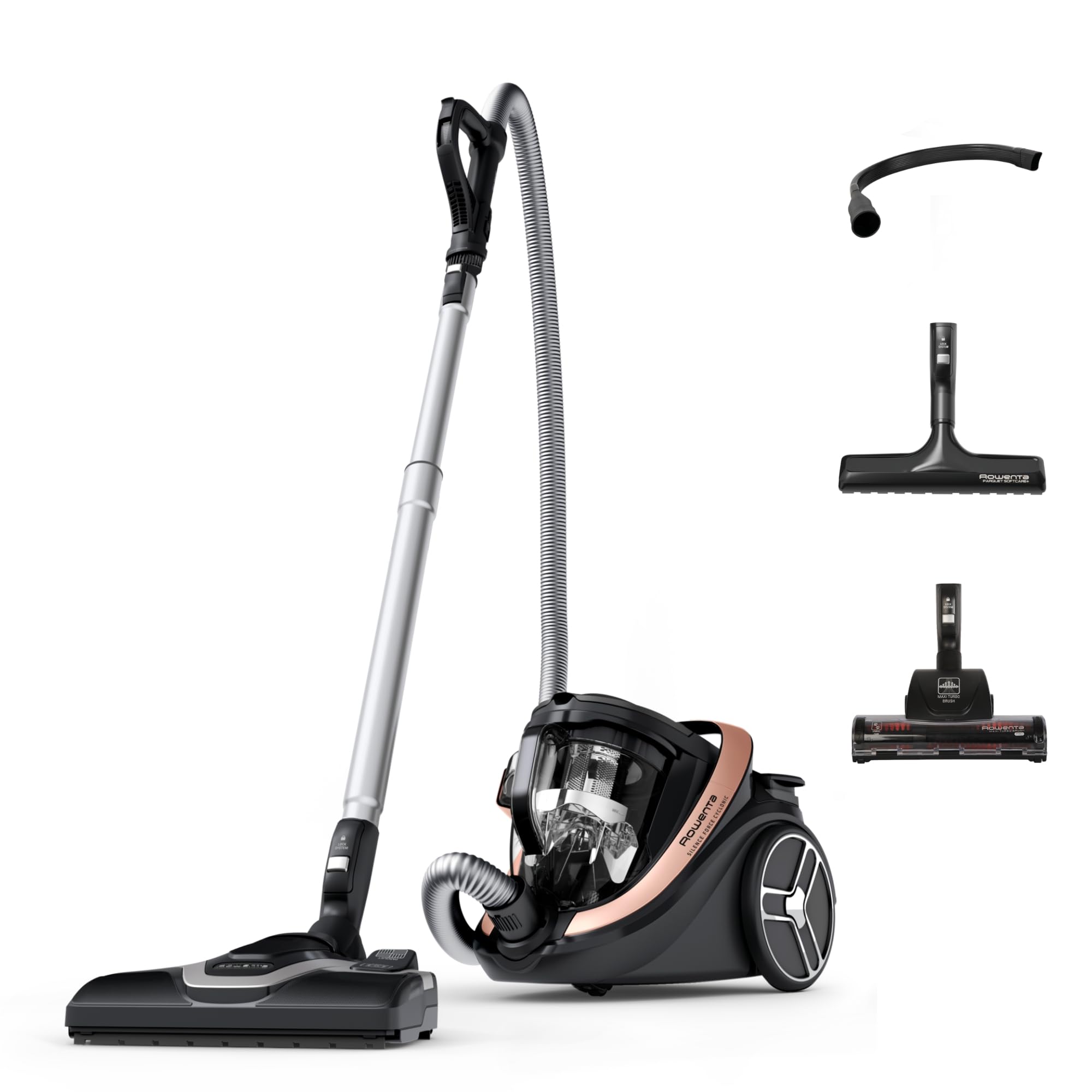 Rowenta Silence Force Cyclonic Effitech – Bagless Vacuum Cleaner, Power 500 W, Low Consumption, HEPA Filtration, Quiet 59 dB(A), Wide Radius 12 m, Large Capacity 2.5 L, Model for Home and Car, RO7954