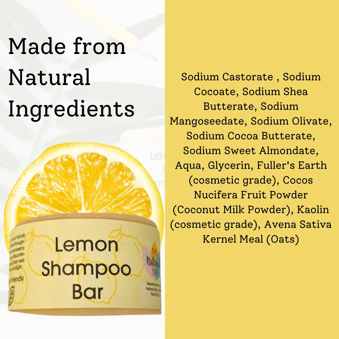 Solid Shampoo Bar, Lemon, Zero Waste Hair Care Handmade In Devon, Uk, SLS Free, Palm Free, Free from Preservatives - Image 4