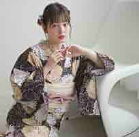Amazon.co.jp: utatane 高級変わり織 浴衣3点セット 紫鳶に