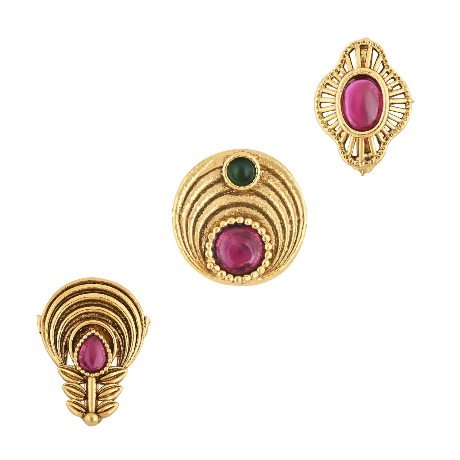 I Jewels Gold Plated Traditional Clip On Nose Pin Without Piercing For Women And Girls (NL56Q-59Q-60Q) (B0CGRSG5CW) Amazon Price History, Amazon Price Tracker