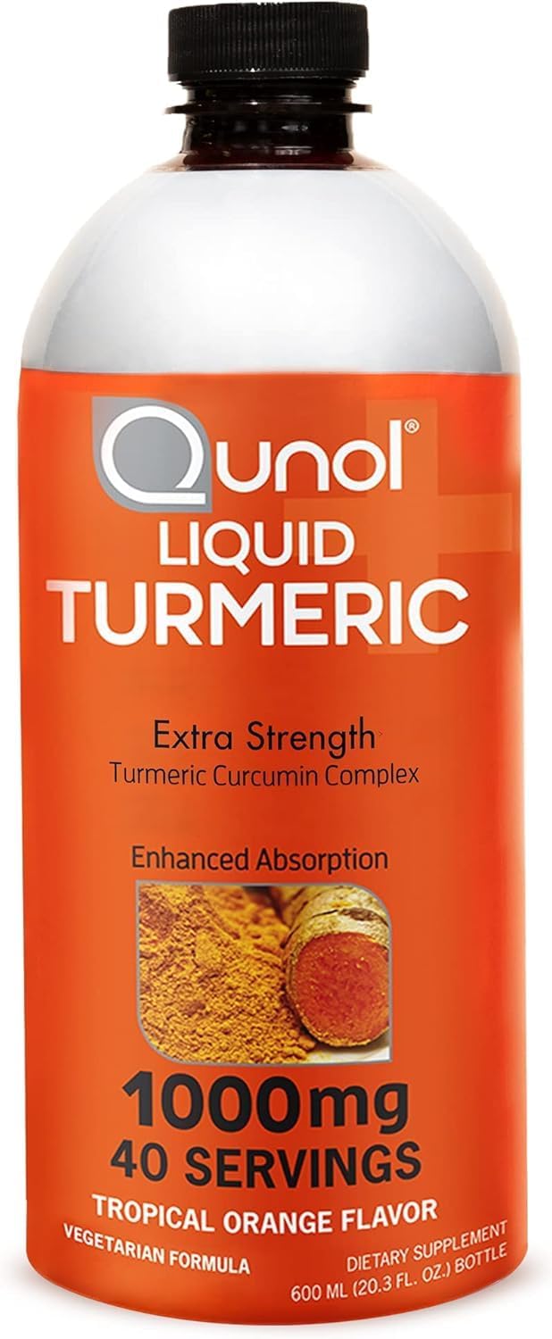 Qunol Liquid Turmeric Curcumin with Black Pepper 1000 Milligram, Supports Healthy Inflammation Response and Joint Support, Dietary Supplement, Extra Strength, 60 Servings, 30.4 fl oz (pack of 1)