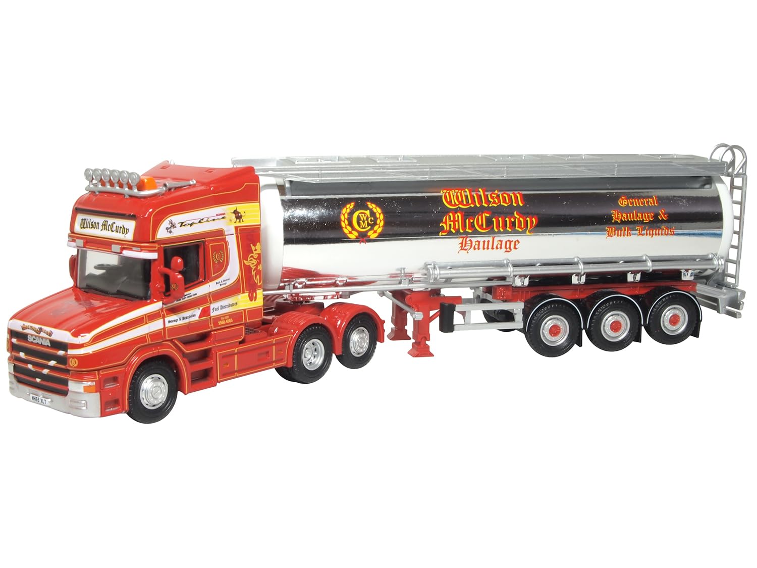 Oxford Diecast 1:76 Scania T Cab Cylindrical Tanker Wilson McCurdy Collectable model 76TCAB011