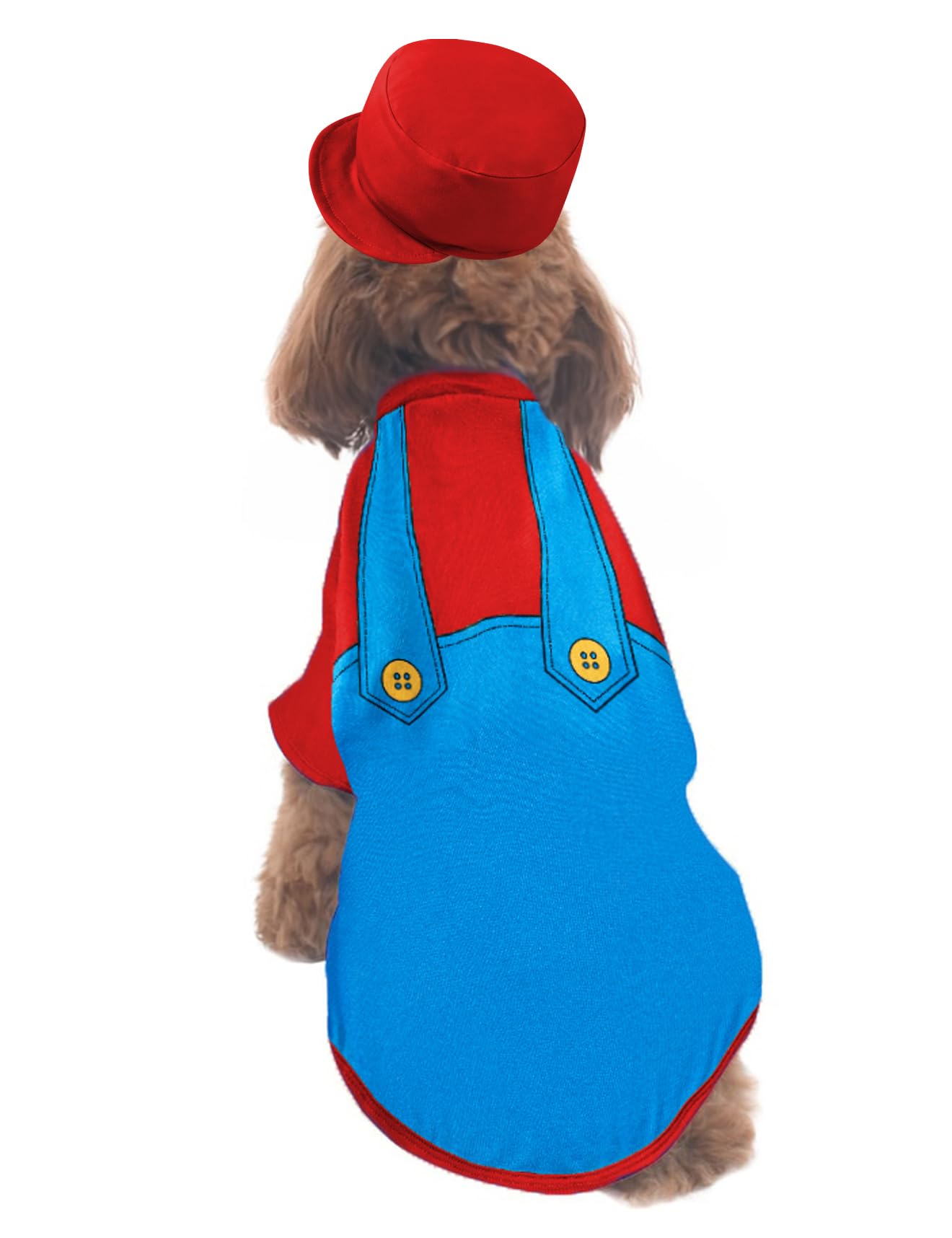 Halloween Pet Costume Super Dog Role Play Costumes (Bright Red, L)