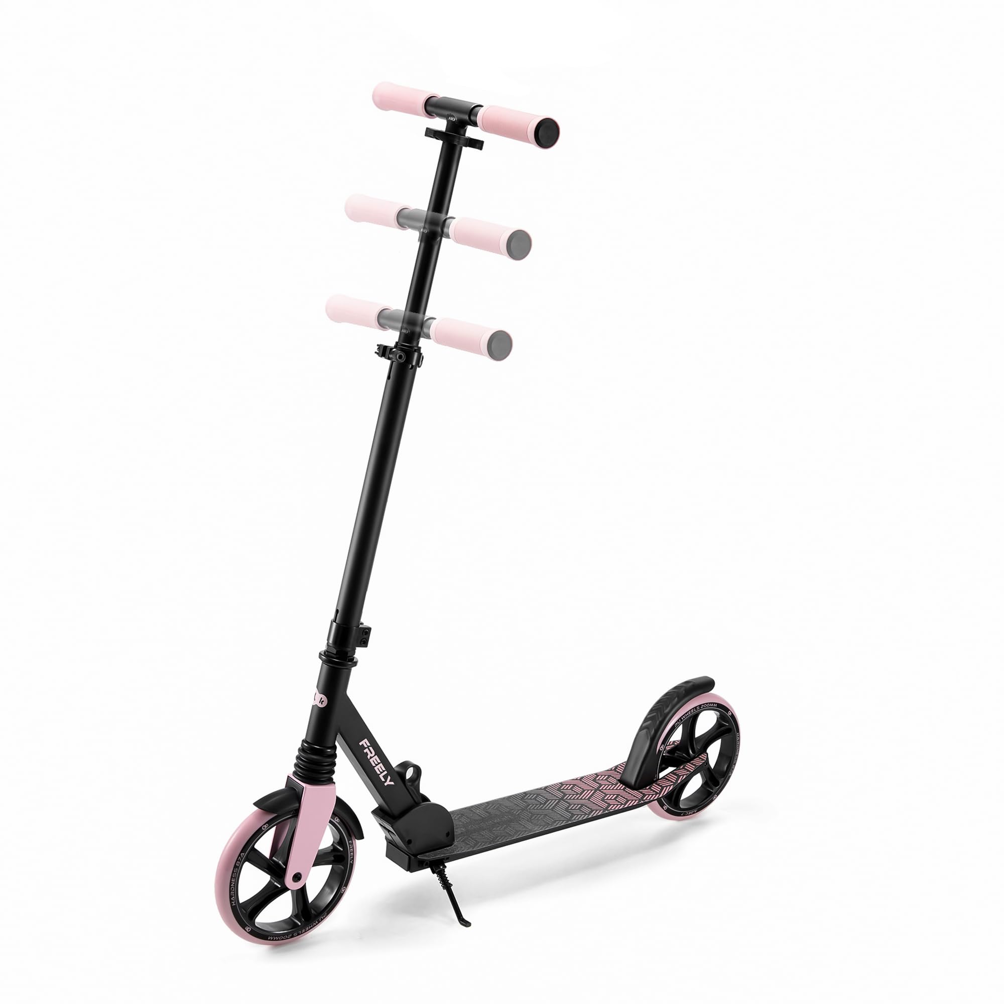 Kinderkraft FREELY up to 100 kg, Scooter, Foldable Scooter, for Children from 5 years and Adults, large 20 cm PU Wheels, Adjustable Handlebar height from 82 cm to 105 cm