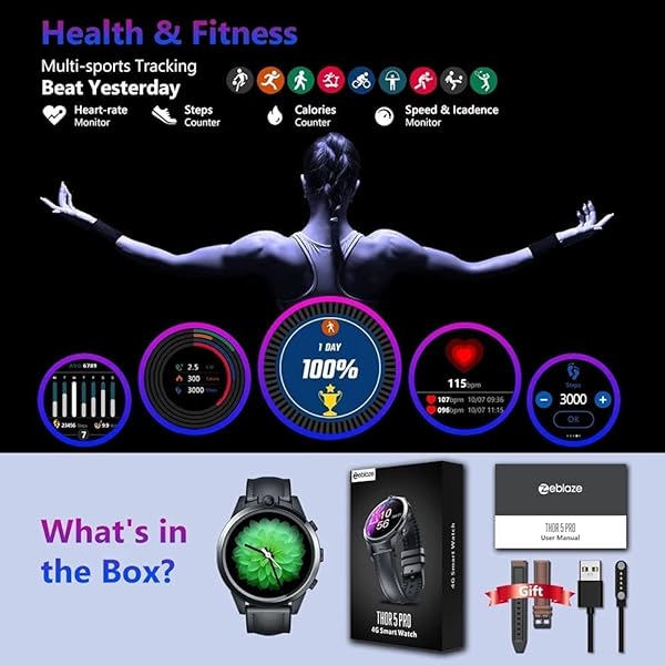 XXH 4G LTE Smartwatch Quad Core 3 GB 32 LTPS Dual 5MP Fotocamera Cardiofrequenzimetro GPS Unbl