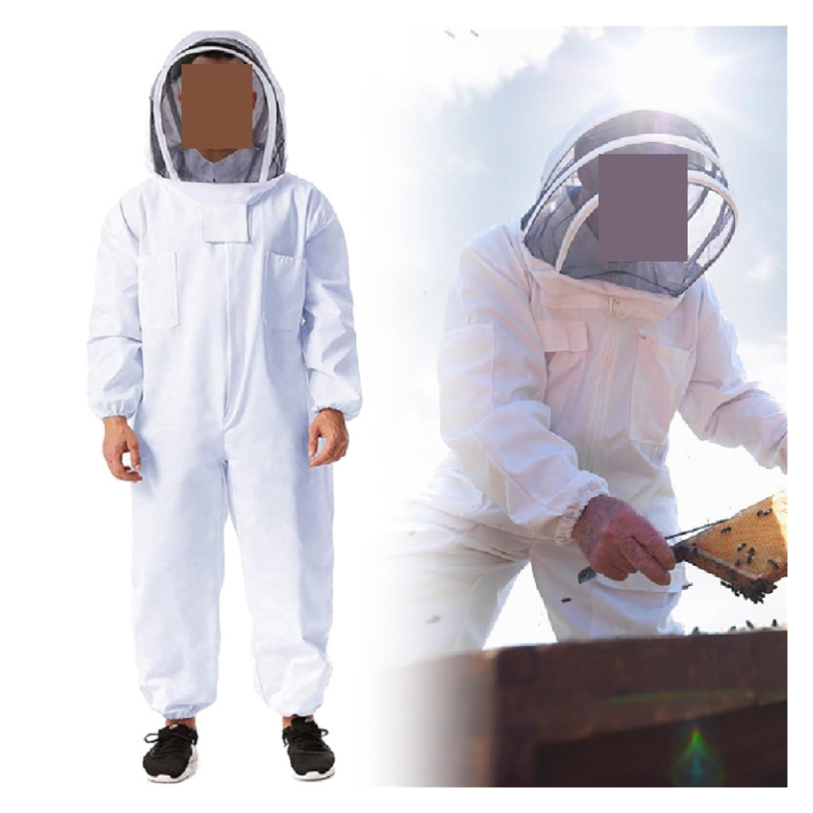 Beekeeping Clothing Professional Bee Protection Suit Veil Hat Equipment for Beekeepers Clothes(XL)