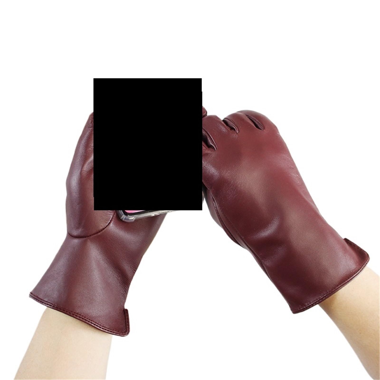 Guanti Da Guida In Pelle Guanti da guida estivi in ​​pelle sottile donna, con touch screen, guanti motocicletta dritti, senza fodera(Color 10,8.5)