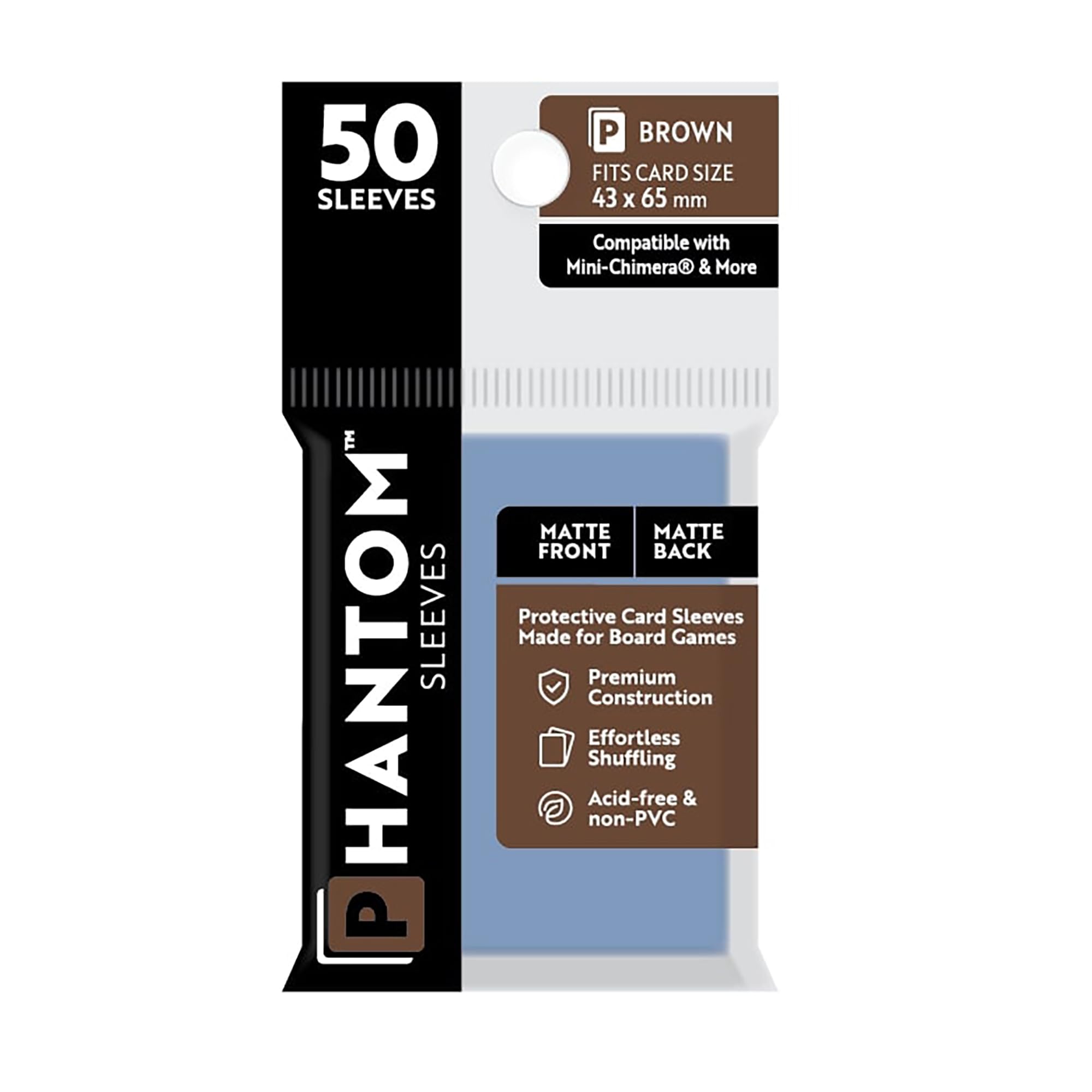 Amazon.com: Phantom Sleeves: Brown Size 43 x 65mm: Matte Front