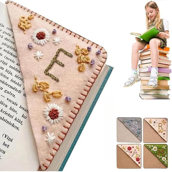 embroidered book marks