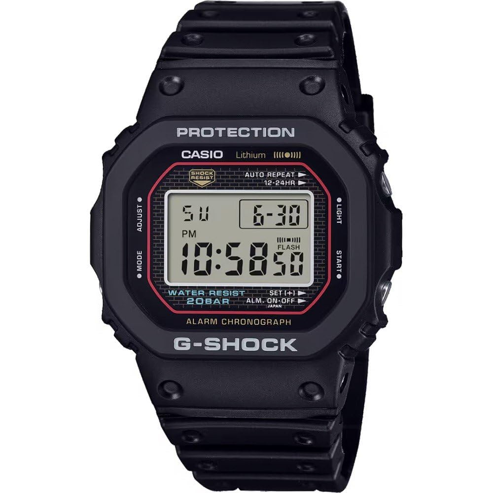 Casio - Reloj analógico de Cuarzo Unisex con Correa en DW-​5000R-​1AER, Negro, Moderno
