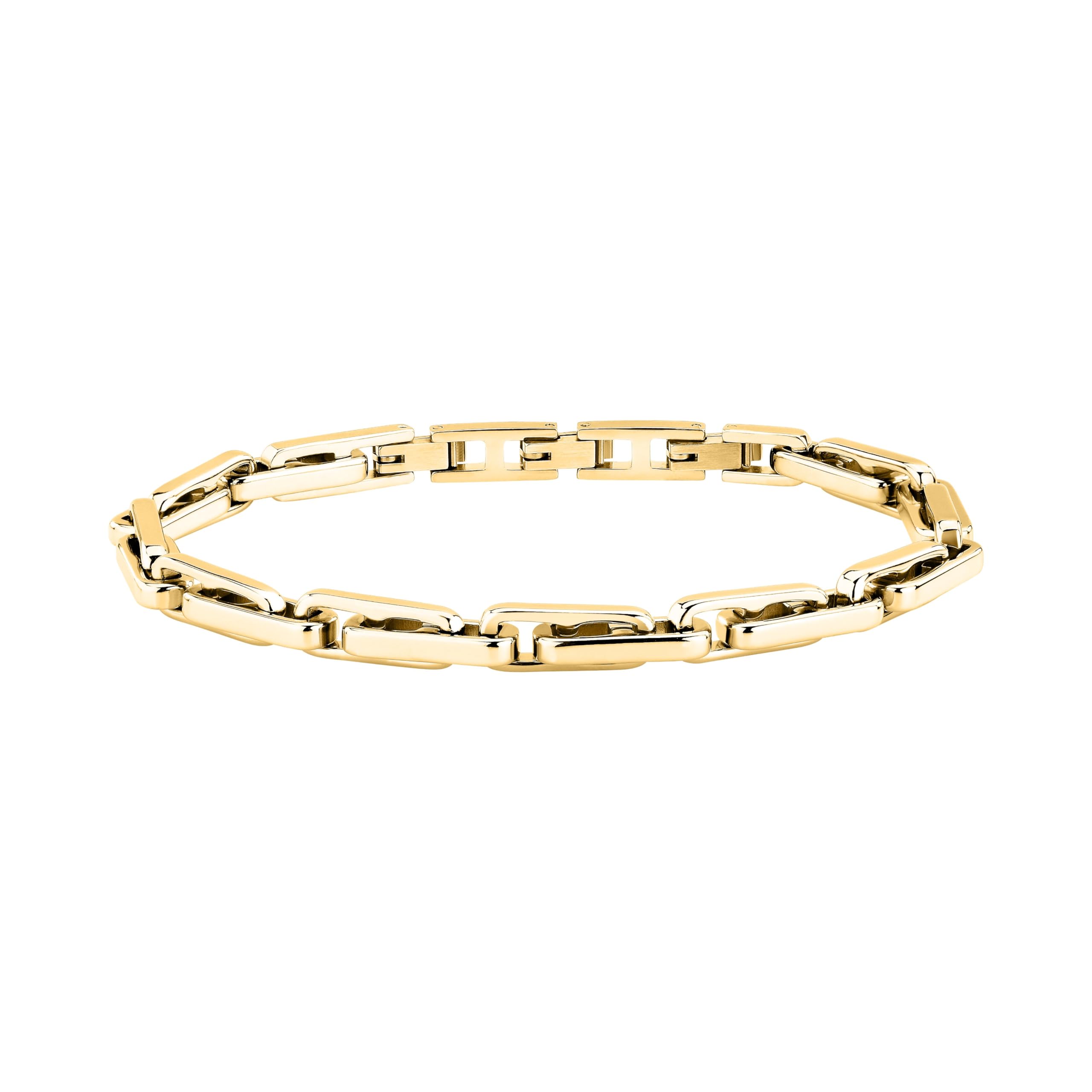 Trussardi Bracciale Uomo in Acciaio Dorato, Rigido, Collezione T-STEEL - TJAXV51