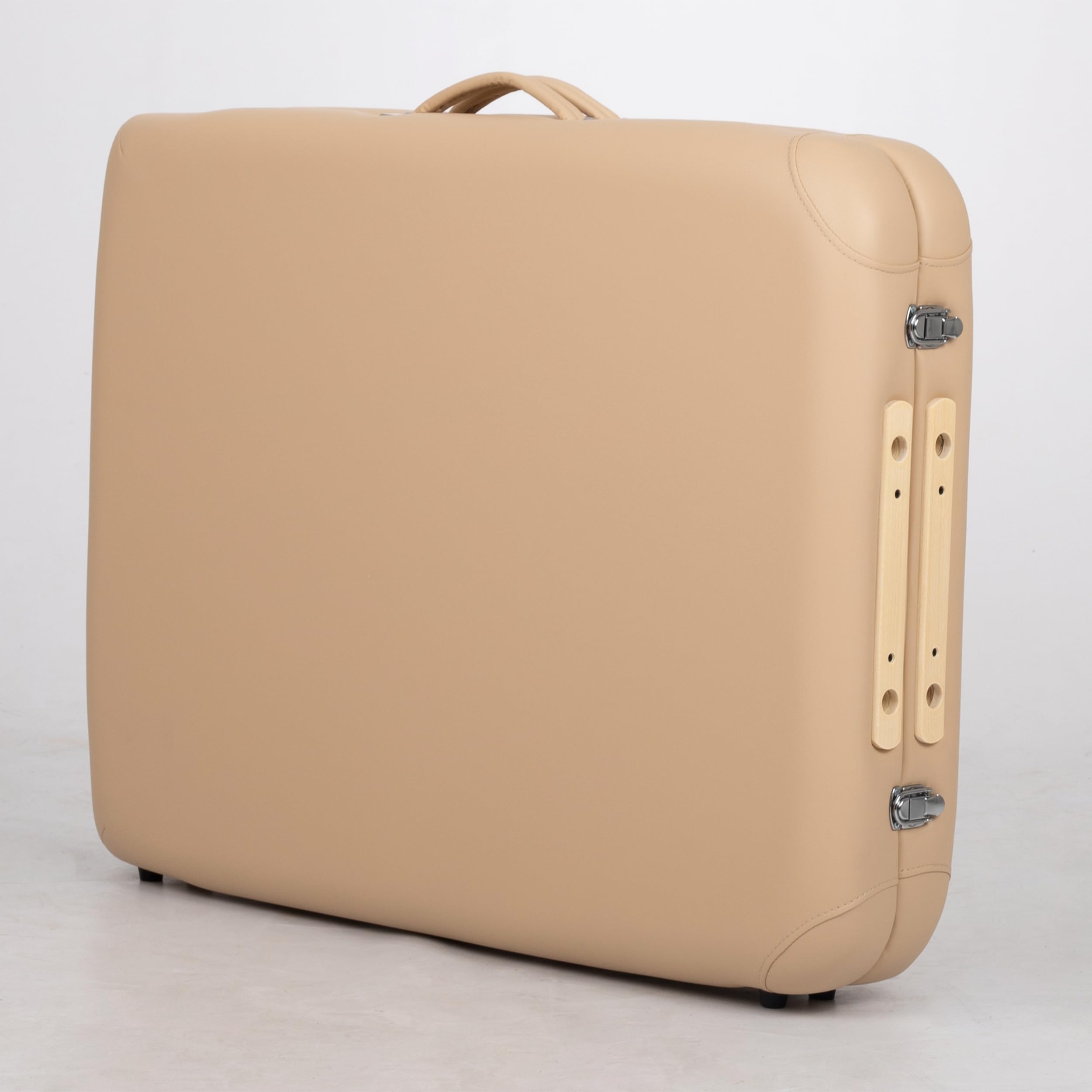 HABYS Massageliege Bello One | Klappbar Mobile Tragebares Höhenverstellbar | Massagetisch Massagebank | Holz Beige | 180 x 70 cm