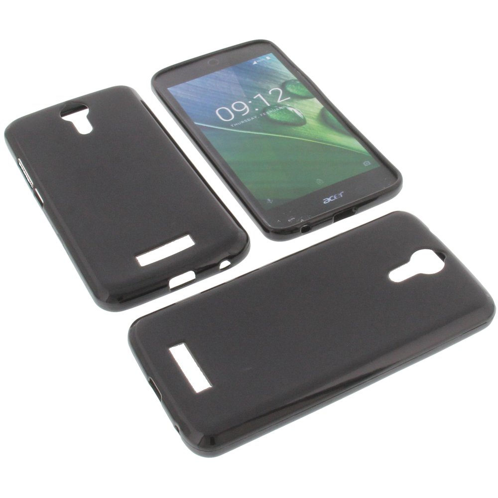 foto-kontorCase Compatible with Acer Liquid Zest Plus Rubber TPU Protective  Mobile Phone Cover Black