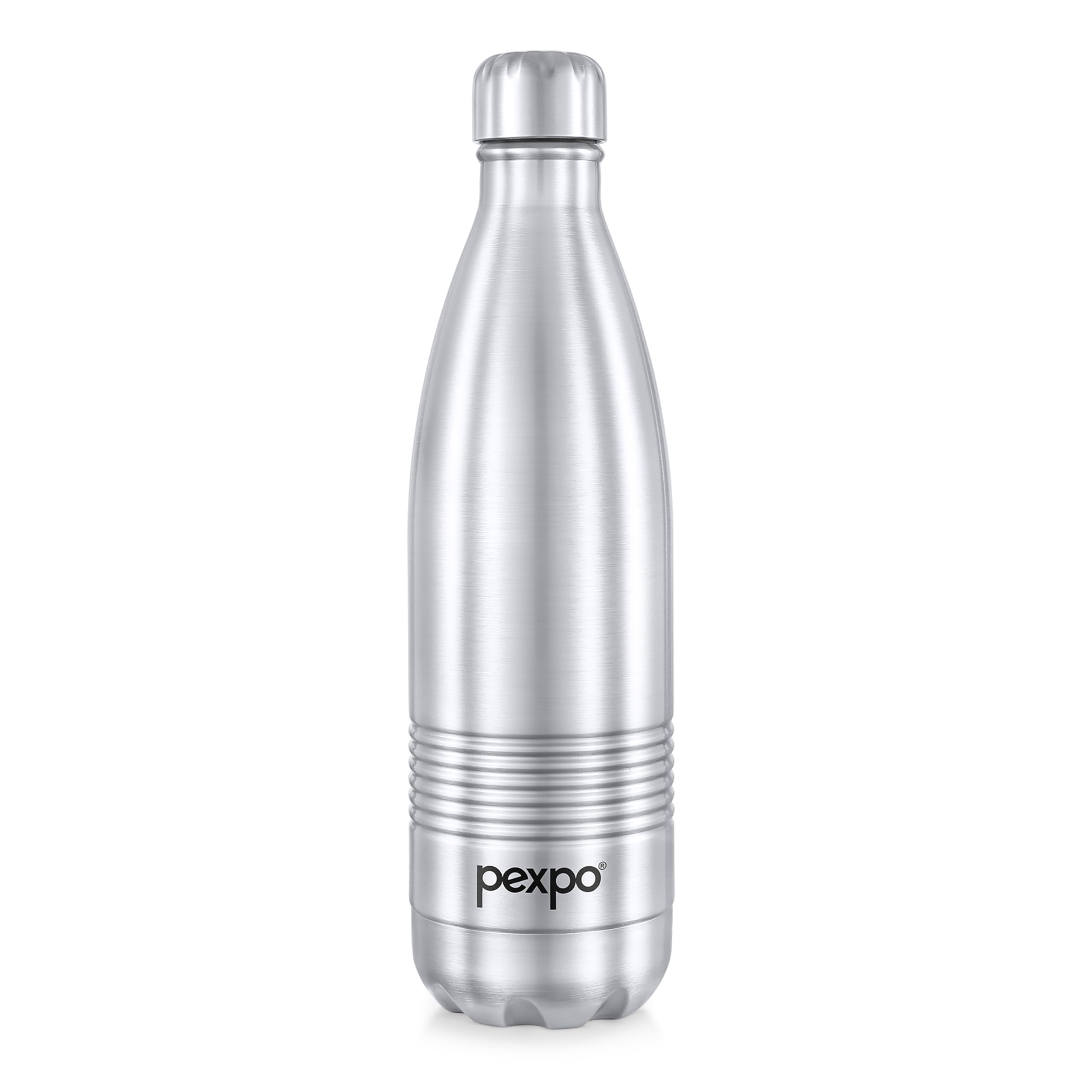 Pexpo Echo Delux Hot & Cold ISI Certified Flask | 750 ml Stainless Steel Water Bottle - Silver | Thermoflask | Office Bottle | Workout | Travelling | Home | Adults & Kids
