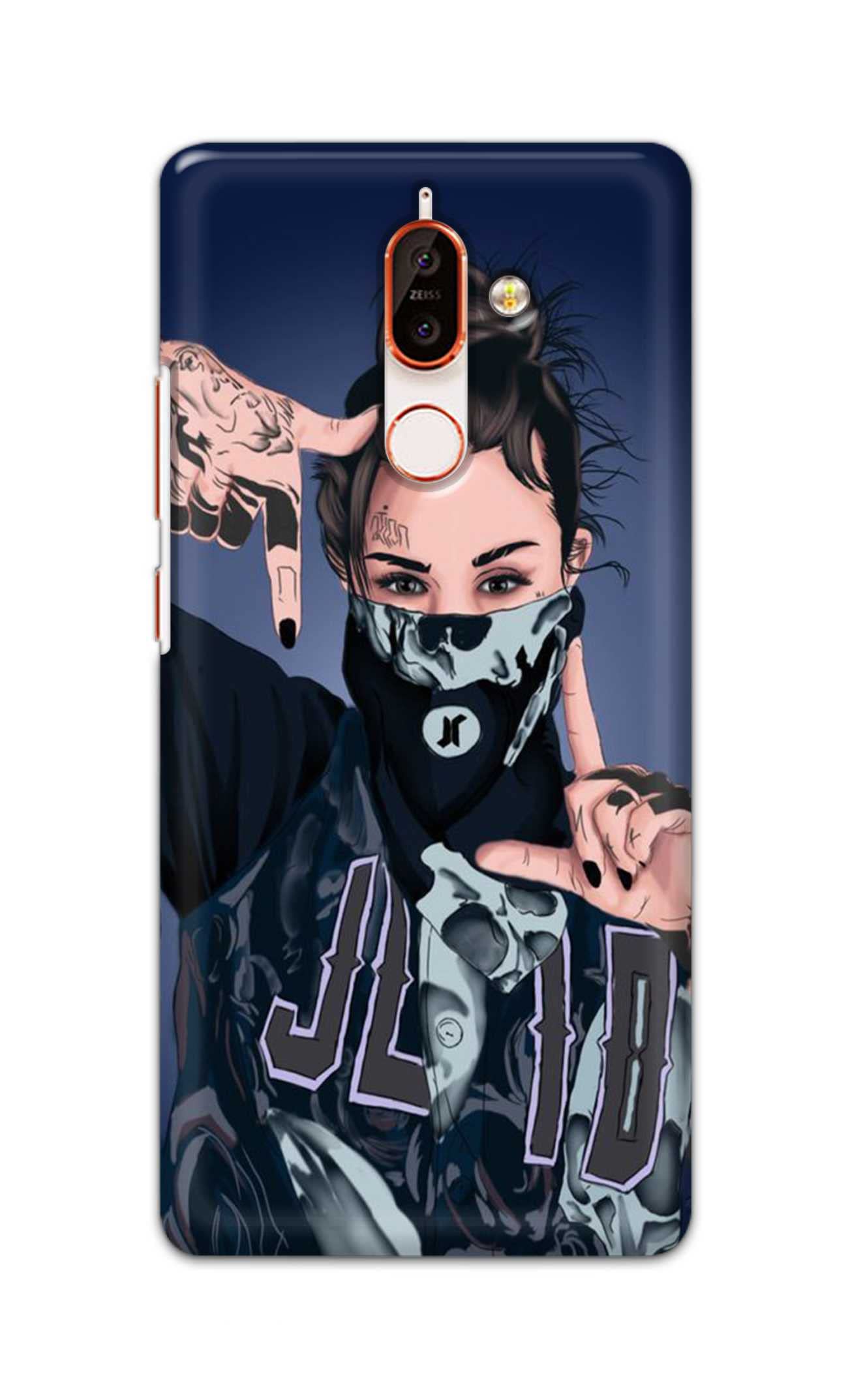 TweakyModTweakyMod Designer Printed Hard Case | Gothic Girl Back Cover Compatible with Nokia 7 Plus