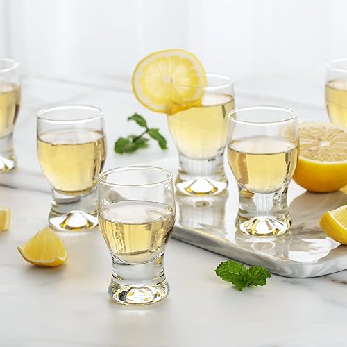 Miniatura 9 de M&N HOME Juego de 6 vasos de chupito, vasos de chupito de 2 onzas, vasos de chupito de Navidad, juego gris ahumado