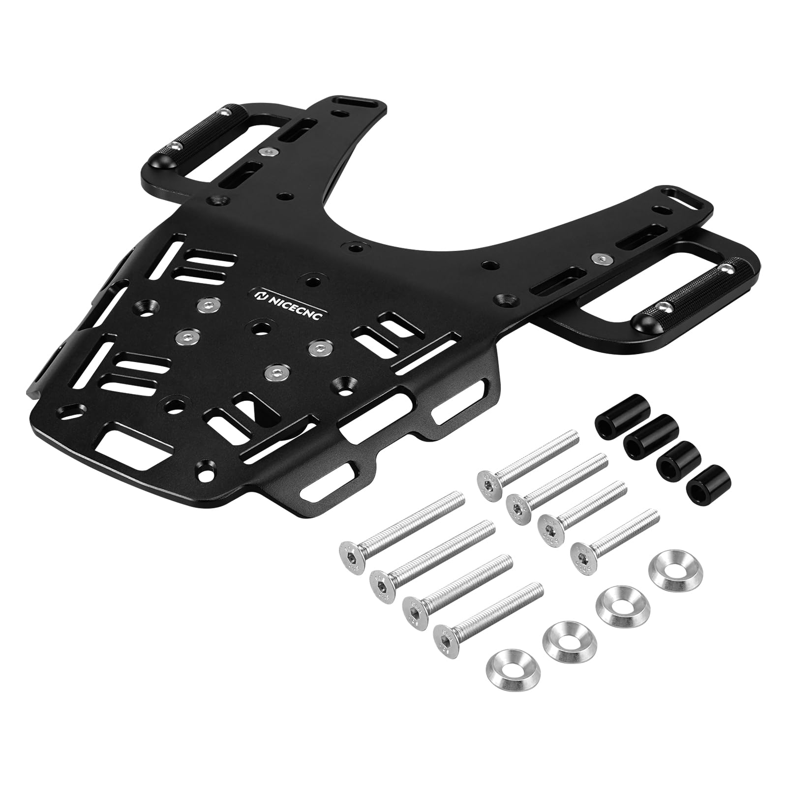 Photo 1 of NICECNC Black Versatile Rear Luggage Rack Compatible with Husqvarna Enduro 701 2016 2017 2018 2019 2020 2021 2022 2023 2024, Supermoto 701 2016-2023, Replacement for 13211986, Aluminum