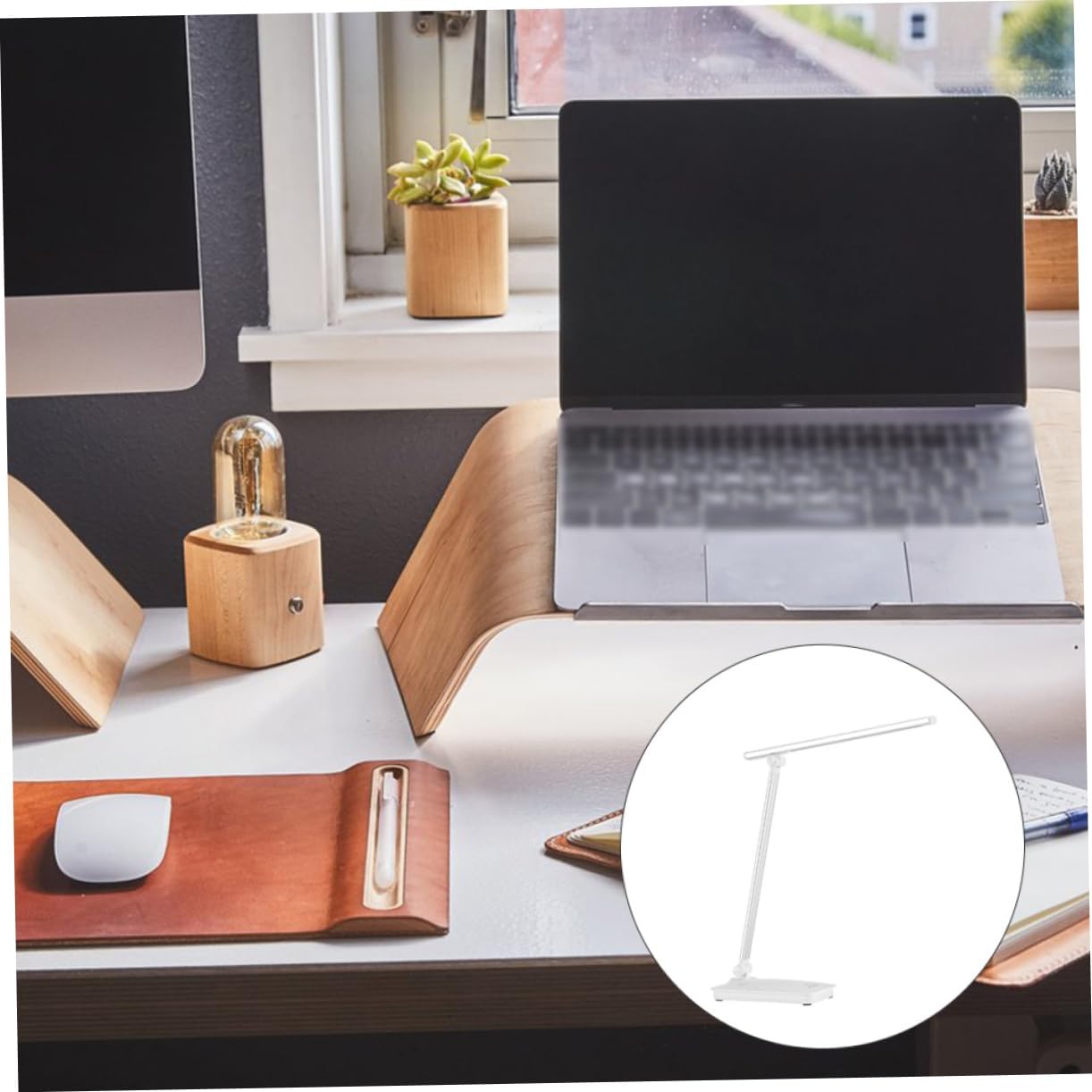 USB Charging LED Desk Lamp with Touch Control Color Temperature Battery Modern Silver Design for Home Office and Lounge Lighting