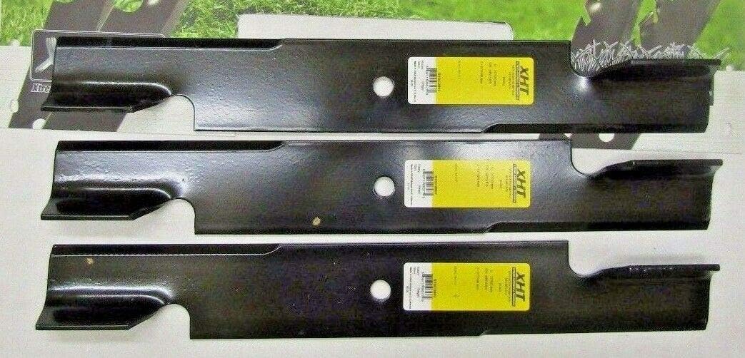 XHT 3 cuchillas USA para SCAG 482881 48111 481708 481712 482787 61 pulgadas muesca de elevación alta