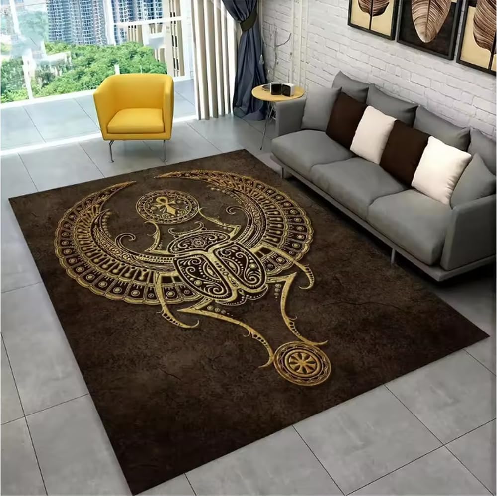 Tapis de sol viking antidérapant 140x200cm pour sécuriser le salon