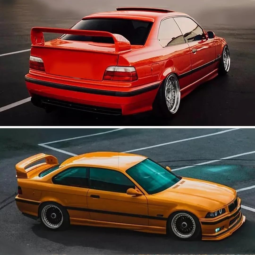 Tylne skrzydło spojlera bagażnika wyścigi sportowe Boot pasuje do BMW serii 3 E36 lub pasuje do M3 1990-2000 Spojler dachowy tylne skrzydło(Unpainted)