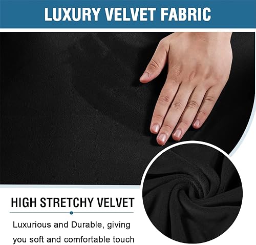 Miniatura 2 de Fundas de terciopelo para sillas de videojuegos, 2 piezas, protector elástico para silla de juego, funda para silla de computadora, funda reclinable