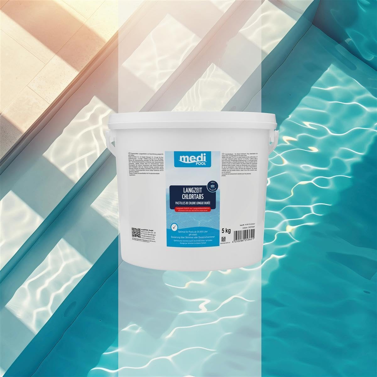 Langzeitchlortabletten, Langzeit ChlorTabs 200g, 5 KG, mediPOOL