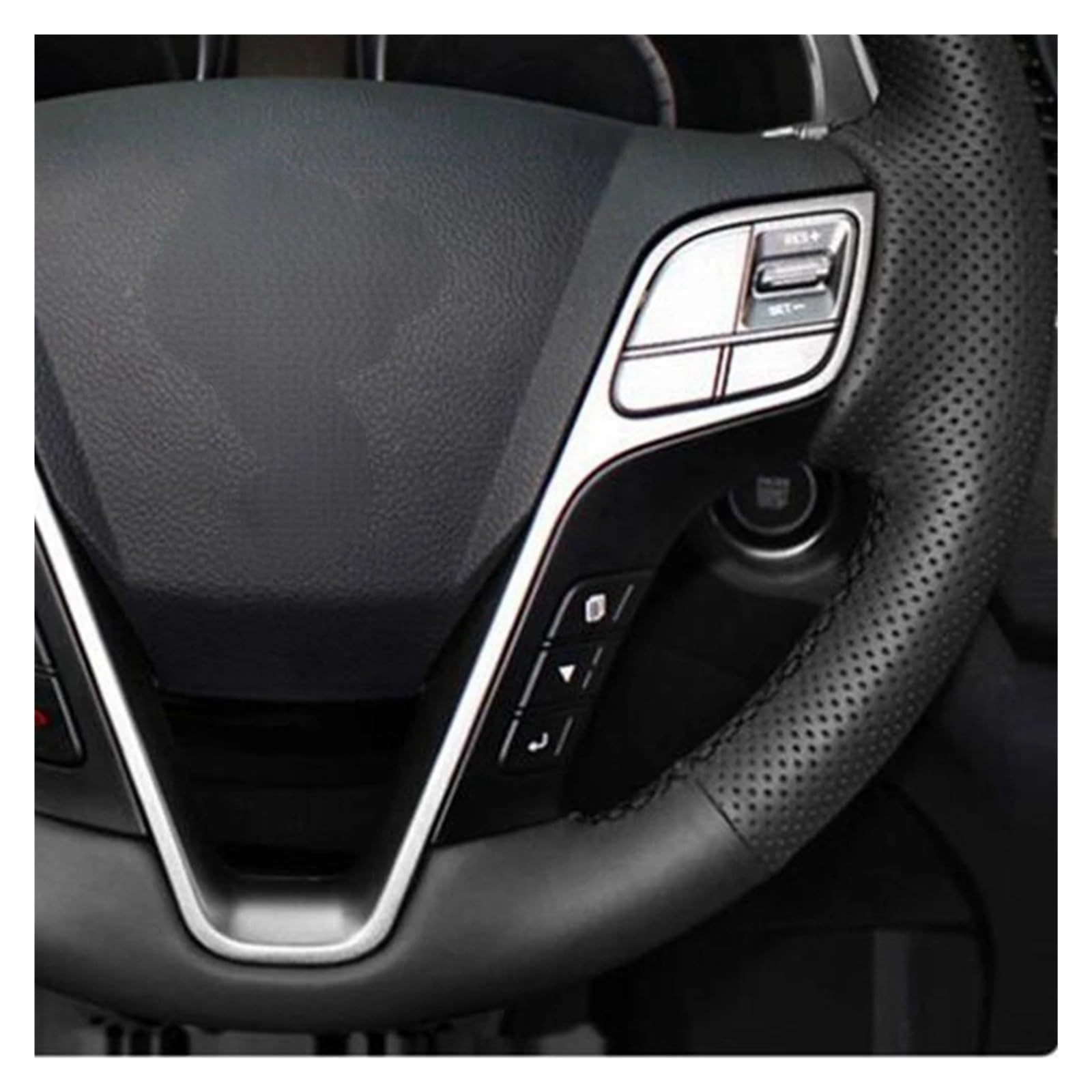 Lenkradschoner Für Hyundai Für Santa Für Fe 2013 Für Grand Für Ix45 Auto Lenkrad Abdeckung rutschfeste Schwarz Künstliche Leder Auto Lenkrad Abdeckungen Lenkrad Schutzhülle(Farbe:Yellow Thread)