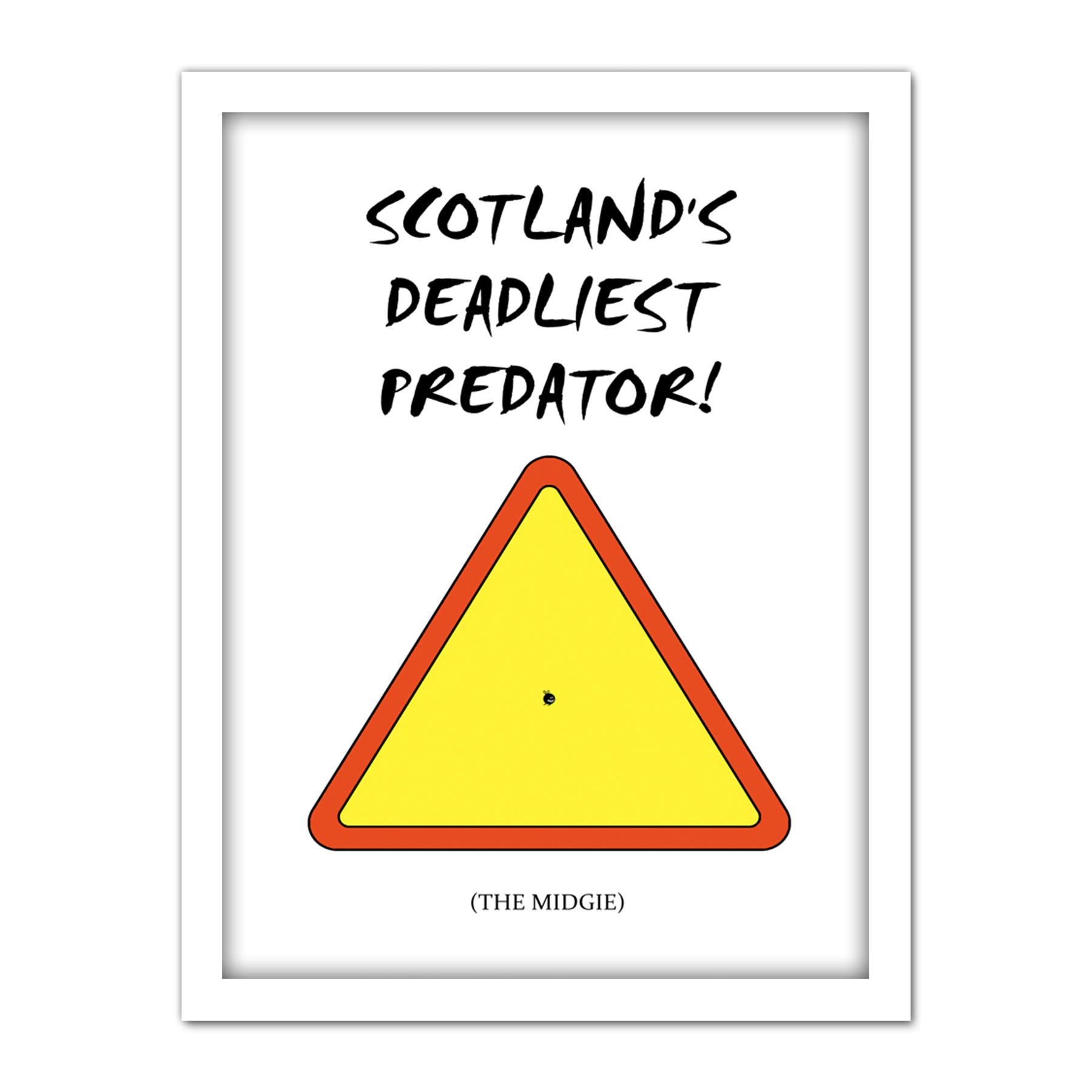 Wee Blue Coo Deadliest Predator Midgie Artwork Framed Wall Art Print 18X24 Inch