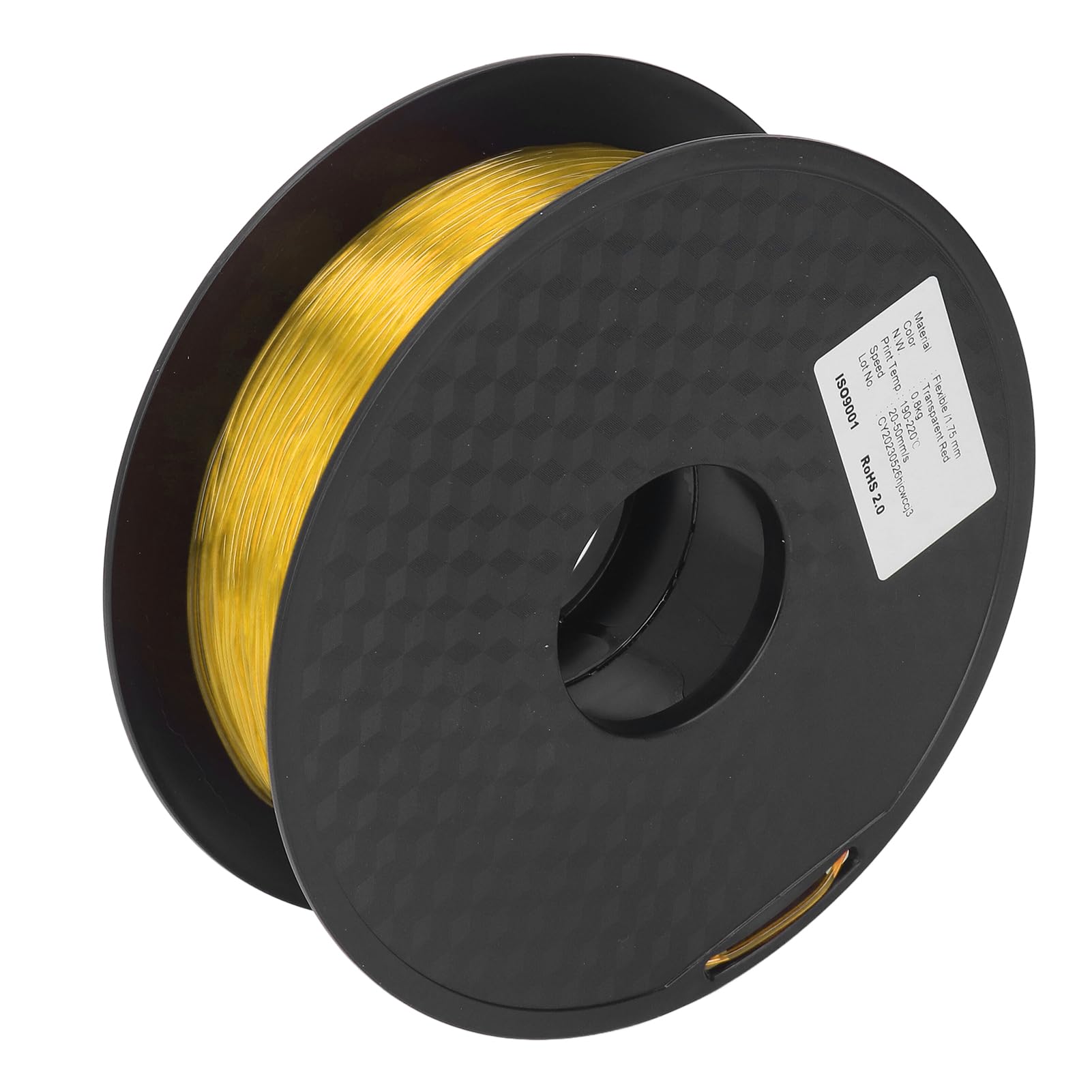 FLEXMAN Filament TPU, Szpula 1 Kg Wysoka Przepuszczalność Brak Bloku Koła Pasowego Filament do Drukarki 3D Miękki, Elastyczny Materiał Eksploatacyjny do Materiałów Eksploatacyjnych (Przejrzysty żółty)