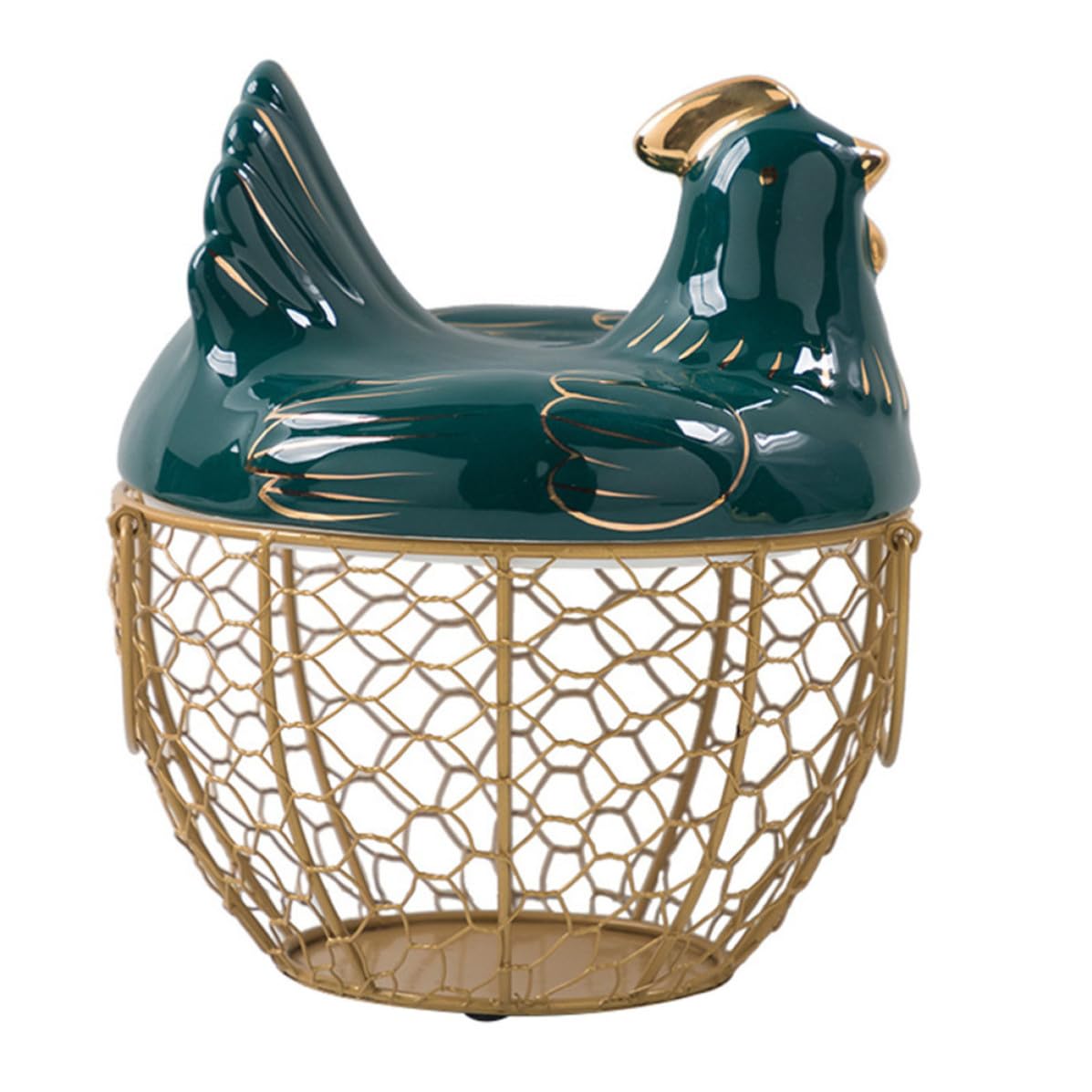 Cesta de huevos de hierro portátil YARNOW, diseño decorativo duradero para hotel