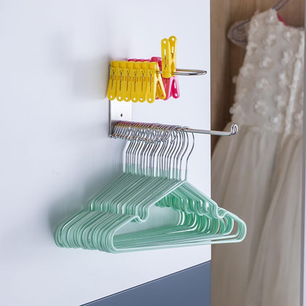 Heavy-Duty Stainless Steel Nail-Free Hook for Bathroom, Self-Adhesive Robe and Towel Hanger, Punch-Free Wall Mount Hook for Home Organization
