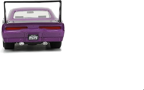 Miniatura 5 de Jada Toys Big Time Muscle 1:24 1969 Dodge Charger Daytona - Coche fundido a presión, color morado, juguetes para niños y adultos