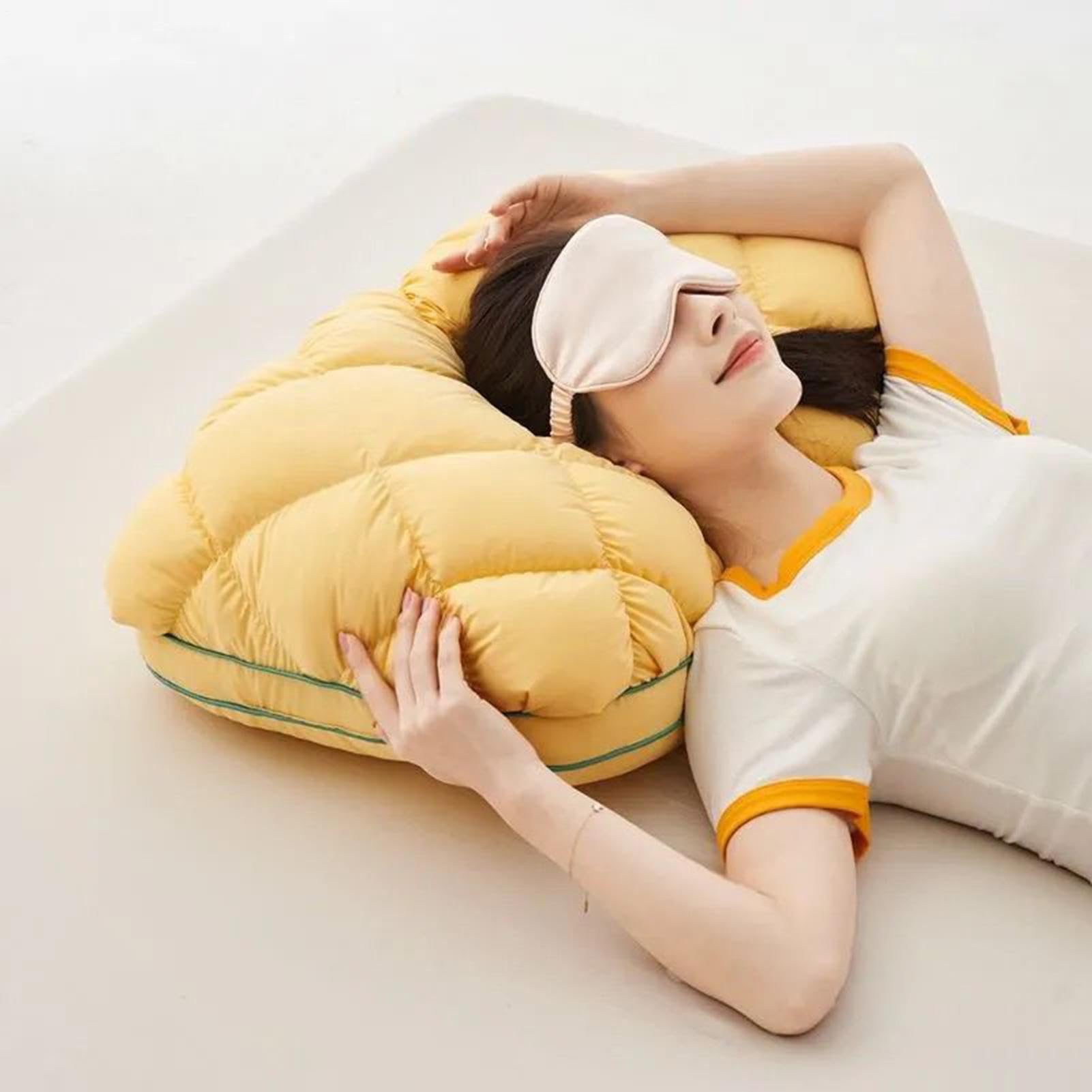 Cuscini Sonno Cuscino Morbido Sagomato Soffice A Forma Di Pane All'Ananas | Guanciali da camera Ideale per l'Abitazione Camera da College 'Hotel Dormitorio Donne e Uomini