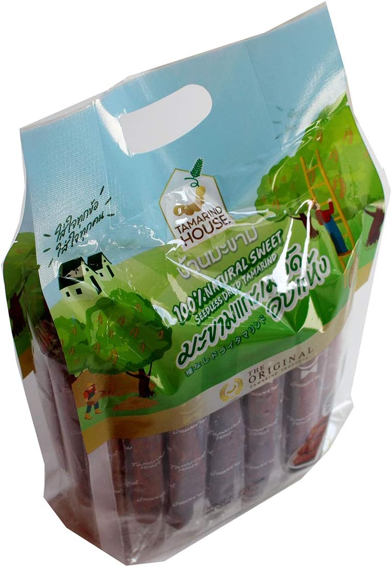 Thai Seedless Dried Sweet Tamarind Snack Fruit Premium Grade Best for Mild Natural Laxative 400 grams
