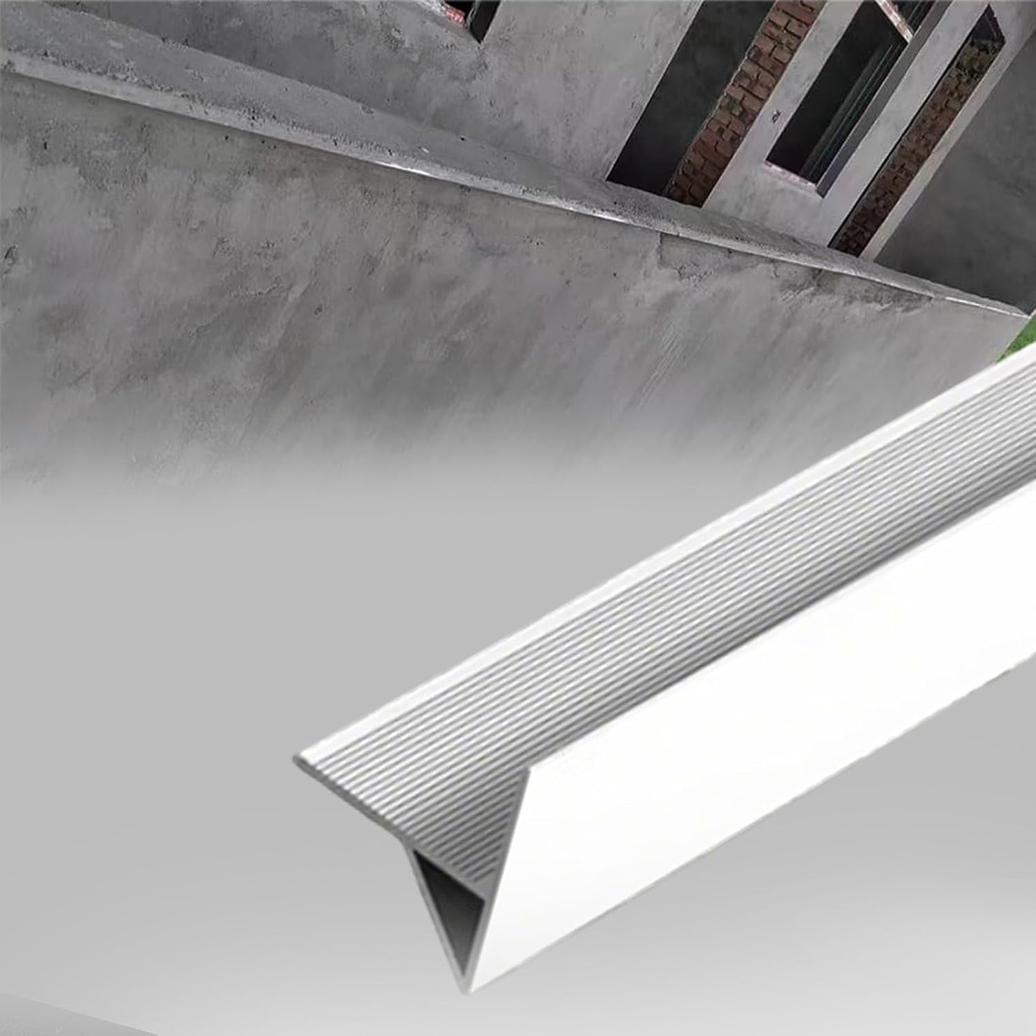 1 5 Pcs Eagle-Beak Water Deflector White Gray Black, 1 in Height Roof Eaves Drip Line Channel Strip, Roof Nosing Drip Edge Exterior Trim for Yard(Gray 1 PC,L 72 in)