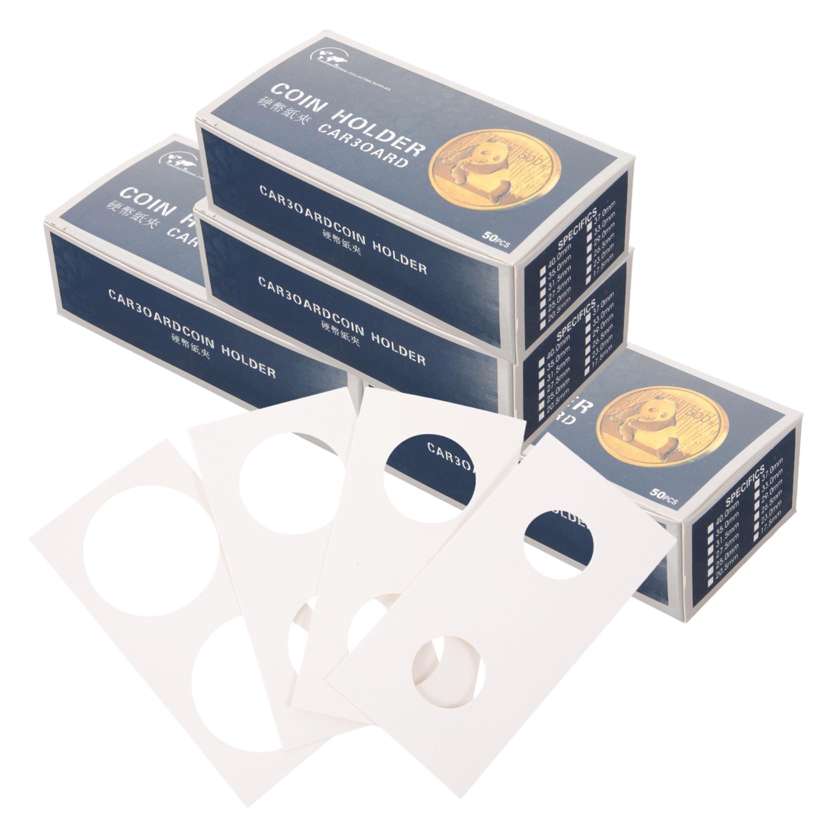 jojofuny 4 Set Graffetta per Protettore Titolare Chiaro Supporti per Collezionisti Protettori Etichetta Moneta Trasparente Portamonete Trasparente Carta 4 Scatole*4