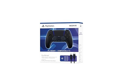Vista 6 de PlayStation DualSense® Wireless Controller – Midnight Black + USB Cable for PC