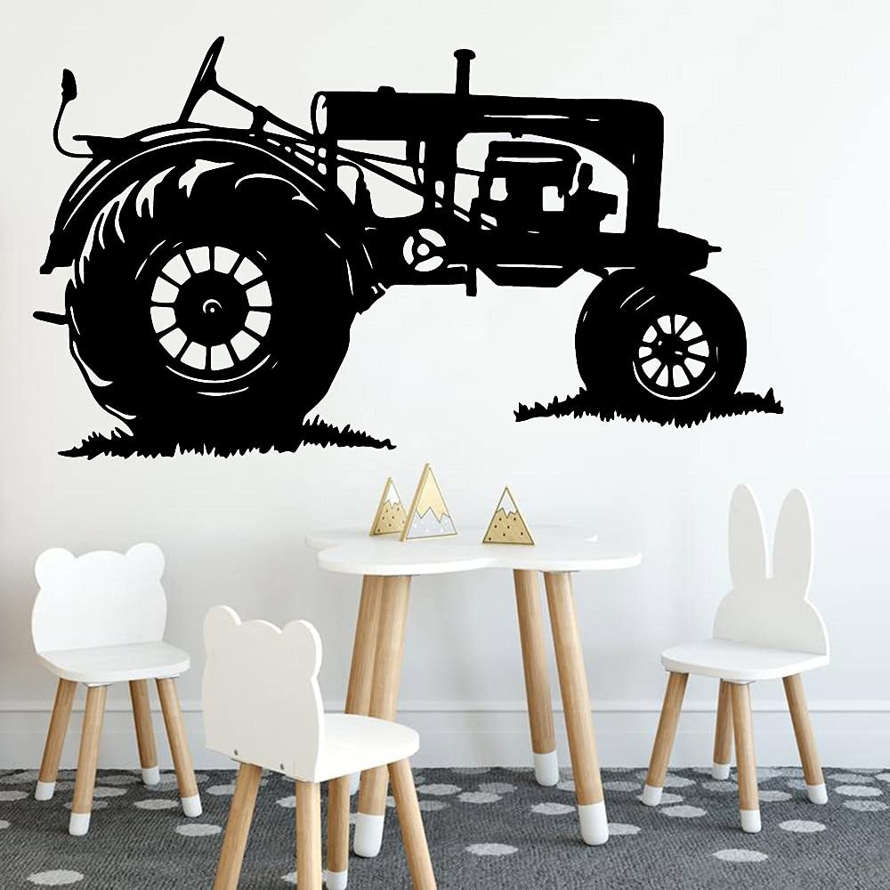 Tractor Wall Stickers Boys Room Home Decor Classic Car Dormi Vinyl Wall Decals House Decoration Vintage Wall Paper 134x75cm