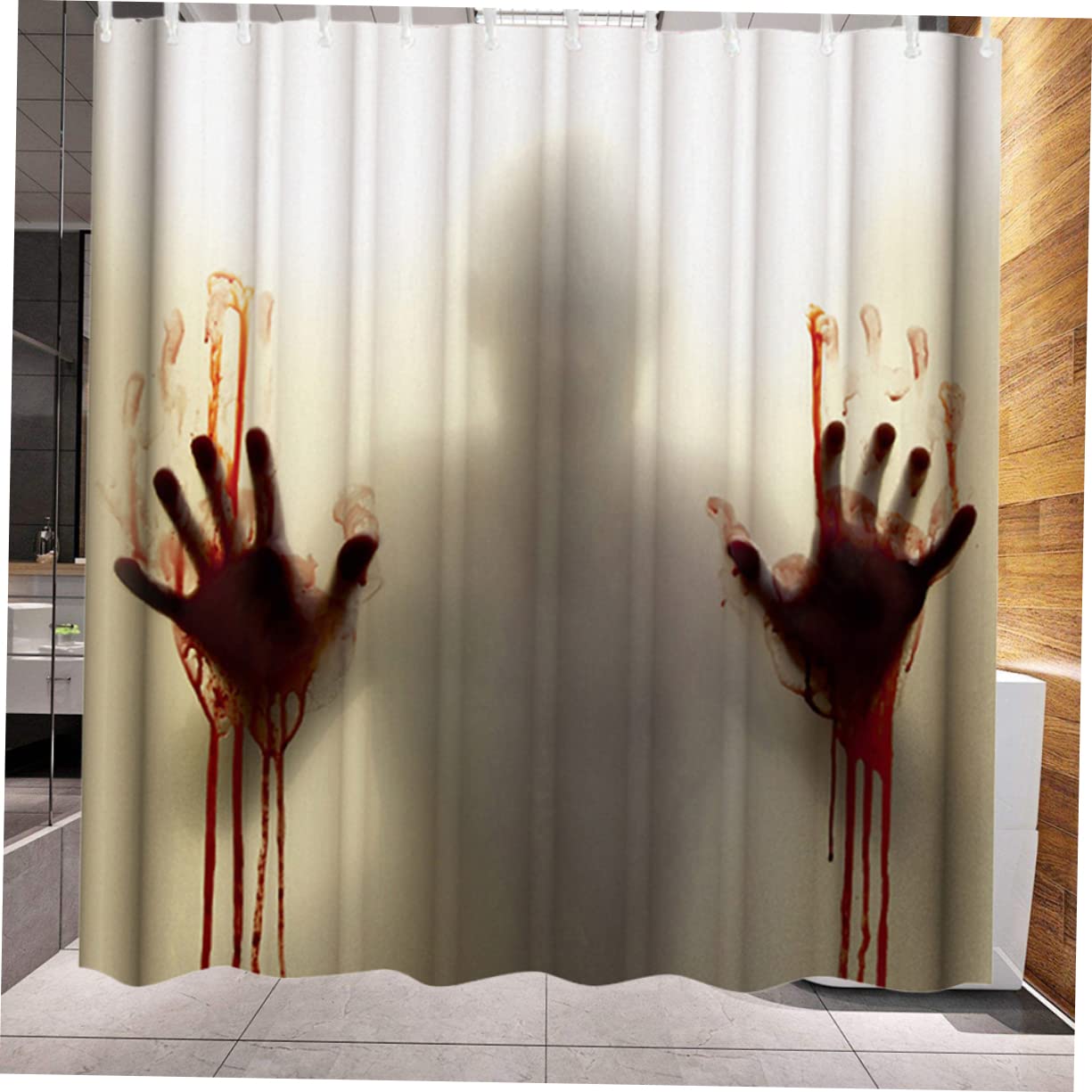 ABOOFAN 12piezas Cortina De Baño Decorativa Impresión De Halloween Ganchos para Baño Moderno y Elegante