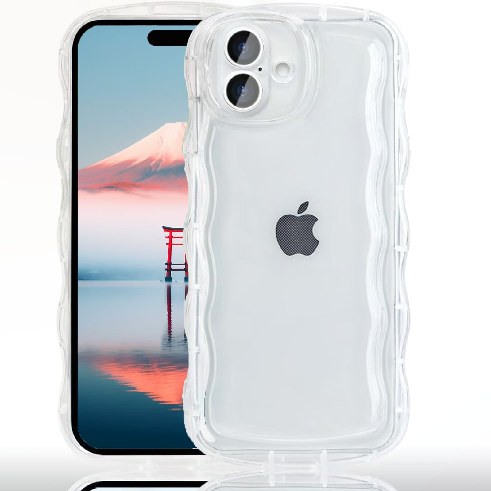 Amazon.co.jp: AVETUL iPhone 16 Plus ケース クリア ウェーブ