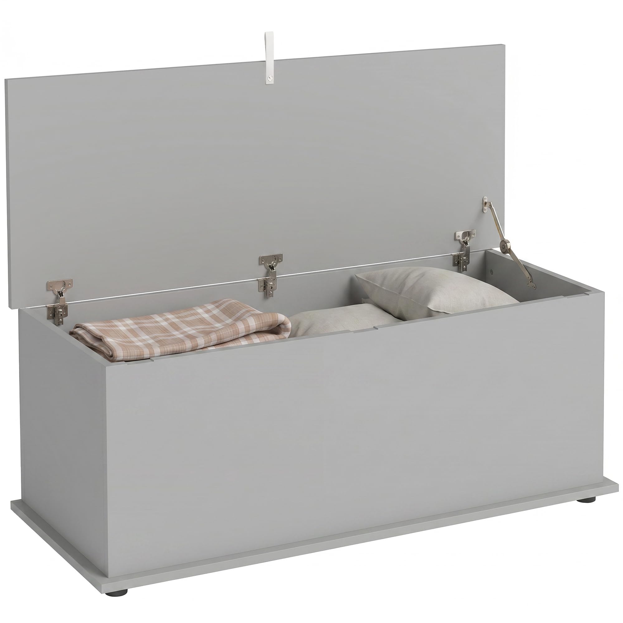 Homcom Storage Chest With Lid, 113L Storage Box, Grey