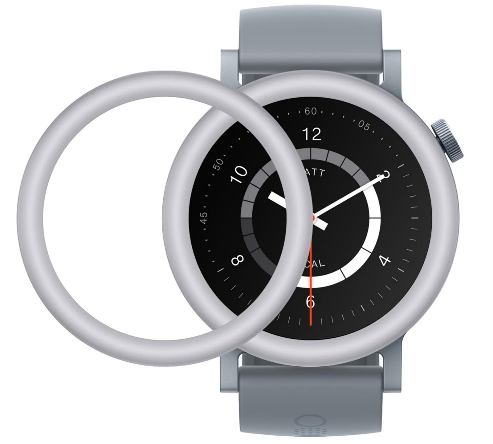 GIOPUEY Protective Ring Compatible with CMF Watch Pro 2, Bezel Ring, Bezel Styling Bezel Protective Case, Protective Ring Made of Aluminium Alloy Metal - Y-Grey für CMF Watch Pro 2 y-grey