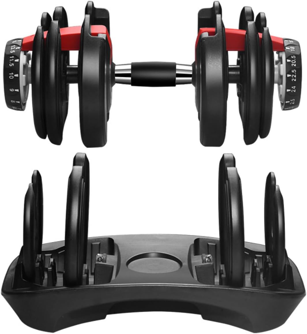 可変式ダンベル 24KG筋トレ 15段階調節 アジャスタブルダンベル